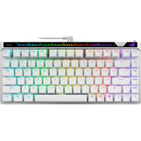 ASUS - Clavier de jeu filaire analogique/à effet Hall ROG Falchion Ace 75 HE - Blanc-Interrupteurs magnétiques ROG HFX V2 et V2X remplaçables à chaud. Profitez d'une frappe raffinée grâce à une course d'activation personnalisable de 0,1 à 3,5 mm et un réglage précis par incréments de 0,01 mm
