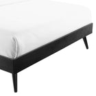Modway - Margo Bois Cadre de lit plateforme Queen, Noir-Rubberwood Legs