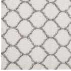 Modway - Solvea Treillis marocain Tapis 5 pi l x 8 pi L Shag Area - Ivoire et Gris-Résistant aux taches / Facile à nettoyer