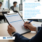 Davis Group - Planchettes à pince à ressort, format lettre, 9 po l x 12 po H – Noir - 6 par paquet-Les planchettes sont munies d’une pince en métal solide