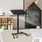 Seville Classics - 25,6 po W Chariot de bureau mobile inclinable à vérin pneumatique - Noir-Garantie fabricant limitée 1 an