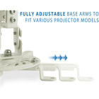 Mount-It! - Support de plafond universel pour projecteur - Réglage de la hauteur de 21,5 à 35,4 pouces-Capacité de charge : 13,5 kg
