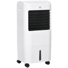 HOMCOM - refroidisseur d’air évaporatif 31 po avec oscillation à 60° et réservoir d’eau de 4 gal - blanc-3 fonctions : ventilateur, refroidissement par glace, humidification 