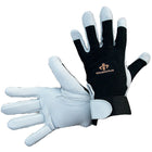 IMPACTO® 413-30 X-GR Paire Gant Antichocs, doigts complets, coussinet gel dans la paume et doigts, cuir et nylon-1