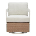 Zuo - Gelo Chaise pivotante - Blanc/Brun-Coussins amovibles et pratiques