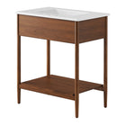 Modway - Zaire 30" Vanette de salle de bain - Blanc noyer-Placage de grains de bois