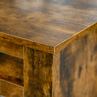 HOMCOM - Table basse relevable avec rangement caché et étagères ouvertes - brun-Matériau : panneau de particules