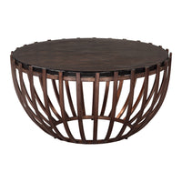 Zuo - Kafig Table basse - Bronze-Bois de santal recyclé au charme authentique et durable