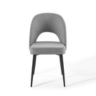 Modway - Rouse Tissu rembourré Fauteuil d’appoint de salle à manger - Noir Gris clair-8