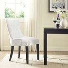 Modway - Regent Touffe Cuir végane Chaise à manger - Blanc-Finition de tête de clous