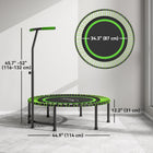 Soozier - Trampoline De Rebond 45 po - Mini Trampoline De Fitness À Élastiques-36 cordes élastiques hautement résistantes offrent un rebond doux, silencieux et respectueux des articulations  