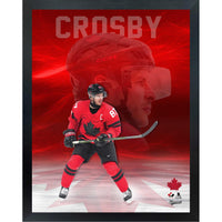 Frameworth - Sidney Crosby Hockey Canada 2026 photo d'action - impression encadree - 16" x 20"-Produit sous licence officielle Hockey Canada 2026 mettant en vedette Sidney Crosby en action. Photo encadree haute resolution de 16 par 20 pouces