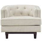 Modway - Coast Tissu rembourré Fauteuil - Beige-Rembourrage en mousse dense