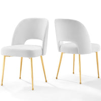 Modway - Rouse Salle à manger Fauteuil d’appoint Ensemble de 2 - Blanc-Ensemble de chaises d’appoint Mid-Century Modern Design de 2