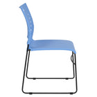 Flash Furniture - Chaise empilable avec base luge de série Hercule, capacité de 881 lb, avec dossier ventilé, bleu (RUT2BL)-S'empile jusqu'à 5 chaises de hauteur