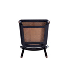 Manhattan Comfort - Lot de 4 chaises de salle à manger Giverny 46 cm style industriel chic - noir et cannage naturel-10