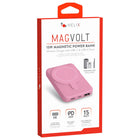 Helix - Batterie externe magnétique 5 000 mAh, Rose-Sortie USB-C 20 W