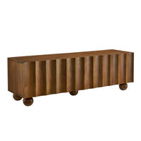 Modway - Sorren Festonné 54 po Bois Meuble TV, Noyer-Meuble TV moderne de 54 po