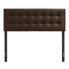 Modway - Lily Velours de performance résistant aux taches Tête de lit King Size, Marron chocolat-Cinq positions de montée