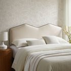 Modway - Cosette Performance Velvet Tête de lit King Size, Albâtre-Ajustable