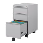 Ceha - Piètement mobile, série MDG, tiroirs boîte-boîte-classeur, gris métallique-Fonctionnement fluide : Tiroirs classeur avec rails télescopiques pour un accès sans effort.
