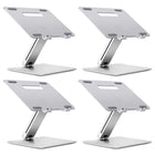 ShoppingAll - Support ergonomique réglable pour ordinateur portable - Argent - Paquet de 4-Le support pour ordinateur portable est fabriqué en alliage d'aluminium de qualité supérieure de 3 mm d'épaisseur, il pèse 1,6 kg / 3,5lbs.