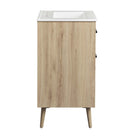 Modway - Maverick 24" Vanette de salle de bain - Chêne blanc-Assemblée requise