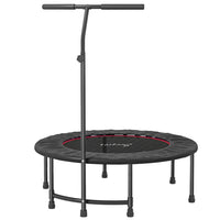 Soozier - Mini Trampoline D’Exercice 39 po, Rebondisseur Fitness Intérieur - Noir-Base à 6 pieds en acier avec embouts en caoutchouc antidérapants pour une grande stabilité lors de l'utilisation    
