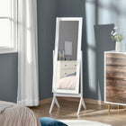 HOMCOM - Miroir pleine longueur gratuit - 18,5 po l x 58,25 po H - blanc-Le miroir pleine taille peut être installé dans votre salle de bain, dressing, chambre, etc. 