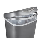 Umbra â€“ Poubelle à pédale Brim, 50 L, nickel-Fermeture du couvercle en douceur à lâ€™aide de la pédale en acier inoxydable