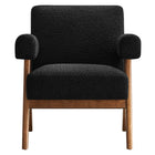 Modway - Lyra Tissu Boucle Fauteuil - Noir - Ensemble de 2-	Assemblée requise
