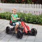 Aosom - Kart électrique 12v avec marche avant/arrière - pour 3-8 ans rouge-Les roues en EVA sont conçues pour s'adapter à tous les types de routes 