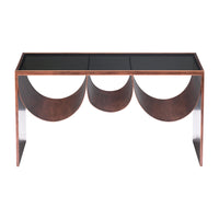 Zuo - Aveiro Table basse - Cuivre/Noir-Verre trempé teinté apportant une touche moderne élégante