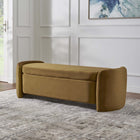 Modway - Nebula Velours Performance Rembourré Banc - Cognac-Velours de performance résistant aux taches