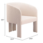 Zuo - Hull Fauteuil d’appoint - Beige-6