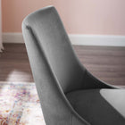 Modway - Viscount Accent moderne Performance Velvet Chaise à manger - Gris-Tissu résistant aux taches durable