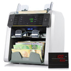 Kolibri - Compteur de devises à 2 poches Signature V2 à dénomination mixte (CAD/USD) avec détection avancée des contrefaçons-Comptage et tri des coupures mixtes pour cinq devises : USD, CAD, MXN, EUR et GBP