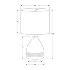 Monarch Specialties - Luminaire - 17 po H Lampe De Table - Crème Céramique - Abat-Jour Ivoire / Crème - Moderne-Munie d'un cordon transparent de 5 pieds, cette lampe polyvalente peut être placée dans votre salon, votre bureau ou votre chambre à coucher pour un style contemporain et à la mode avec peu d'efforts 