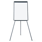 Staples - Chevalet de présentation à tableau blanc réglable - 30 x 42 po - Noir-Trépied avec tableau magnétique effaçable à sec en acier doté d'un porte-bloc de chevalet intégré