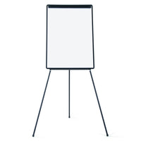 Staples - Chevalet de présentation à tableau blanc réglable - 30 x 42 po - Noir-Trépied avec tableau magnétique effaçable à sec en acier doté d'un porte-bloc de chevalet intégré