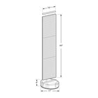 Azar - Présentoir de sol à panneau perforé pivotant Studio Base - 60 po x 16 po - Anthracite-Aucun outil requis. Faites simplement glisser le panneau perforé dans la base