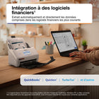 Epson - Scanneur de reçus et documents couleur recto verso sans fil RapidReceipt RR-620W-Grand écran tactile couleur de 10,9 cm - pour numériser sans ordinateur avec ScanWay directement vers des comptes de messagerie électronique, services de stockage infonuagique ou clés USB à mémoire flash connectées