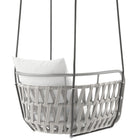 Modway - Kaliah Terrasse extérieure Aluminium Chaise à balançoire in Blanc gris clair-Assemblée requise