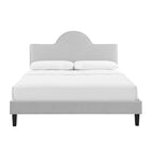 Modway - Soleil Performance Velvet Lit plein, Gris clair-Assemblée requise