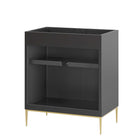Modway - Awaken 30" Armoire à coiffeuse de salle de bain - Noir-Assemblée requise