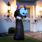 Outsunny - Fantôme gonflable d'Halloween de 7 pieds avec cornes - décoration de jardin - étanche - noir-Se dégonfle pour un rangement facile (lorsque vous n'effrayez pas vos voisins) 