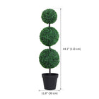 Outsunny - Arbre topiaire boule de buis artificiel 44 po - vert foncé - lot de 2-Les pots de pépinière robustes offrent une base stable 