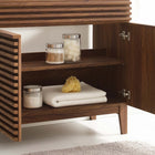 Modway - Render 36" Armoire à coiffeuse de salle de bain - Noyer-MDF et panneau de particules