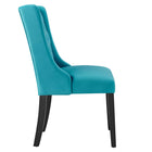Modway - Baronet Performance Velvet Chaises de salle à manger Ensemble de 2 - Bleu-Capsules de pied non marquées