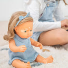 Miniland - Poupée bébé anatomiquement correcte de 15 pouces - Fille blonde caucasienne atteinte de vitiligo-Ils sont fabriqués avec des matériaux d'excellente qualité, en particulier à partir de vinyle très doux, qui est également recyclable